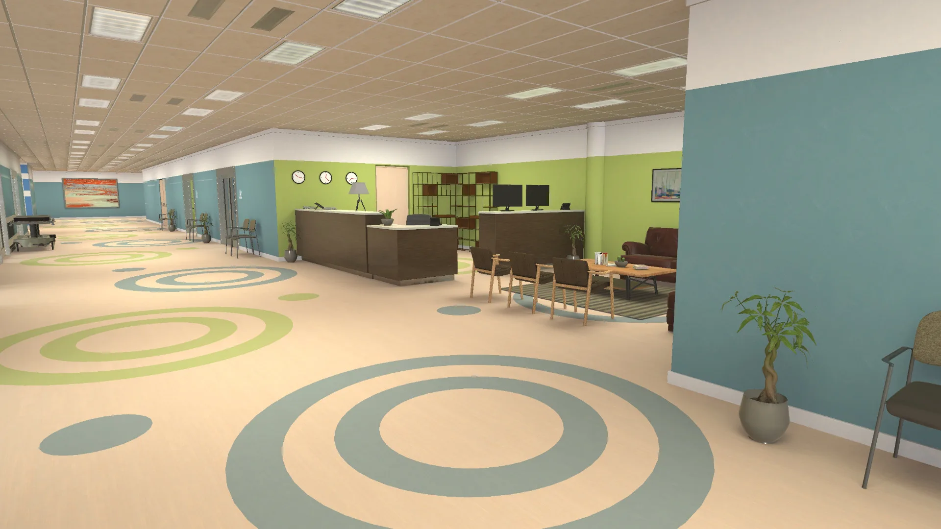 Virtual reality environment rendered in Unity for interactive learning
